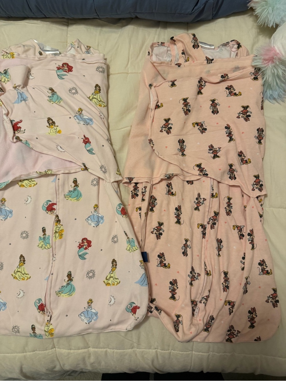 Halo Pink Disney Princess & Minnie Patterned Sleep Sacks Set of 2